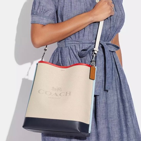 NEW Coach Mollie Bucket Bag in Colorblock - Picture 5 of 6